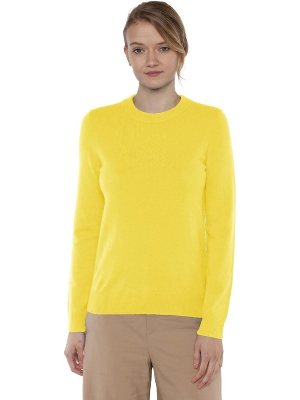 Cozy 100% Cashmere Crewneck Sweater for Women | Long Sleeve Pullover Top